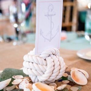 Nautical Knot/ Monkeyfist table numbers & decor